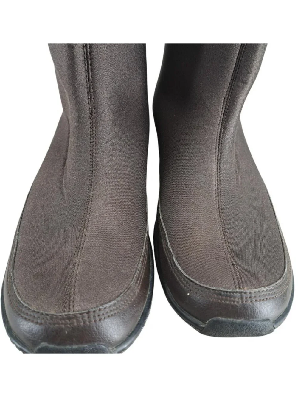 Aetrex Berries Brown Neoprene Pull On Mid Calf Waterproof Boots Size 41 US 9